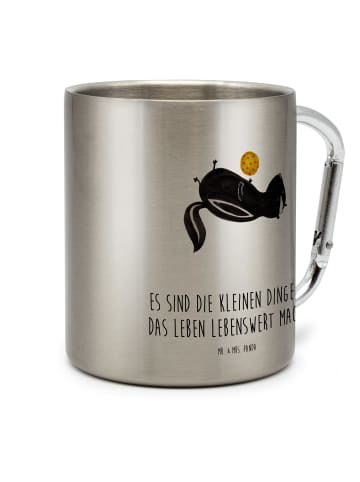 Mr. & Mrs. Panda Becher Aus Edelstahl Stinktier Ball mit Spruch in Silber