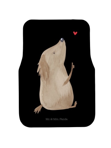 Mr. & Mrs. Panda Auto-Fußmatte Hund Liebe ohne Spruch in Schwarz