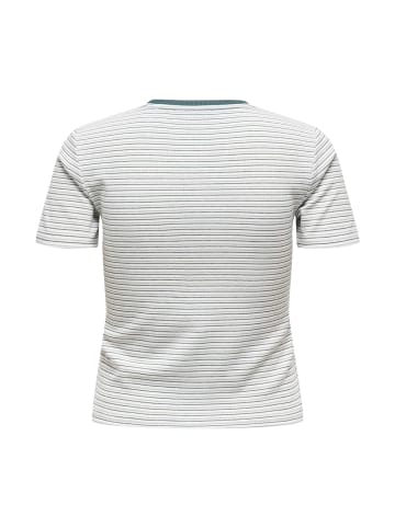 ONLY T-Shirt 1er Pack in Weiß/Grün