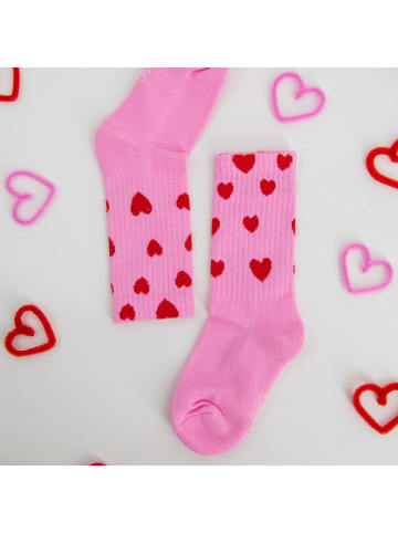 ewers Socken Herzen Mini Me in ice pink