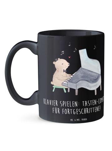 Mr. & Mrs. Panda Dekotasse Klavier Tasten mit Spruch in Schwarz