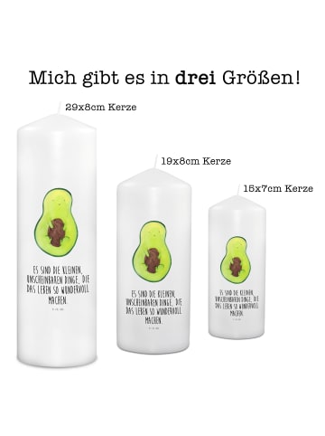 Mr. & Mrs. Panda Kerze Mit Spruch Avocado Kern mit Spruch in Weiß