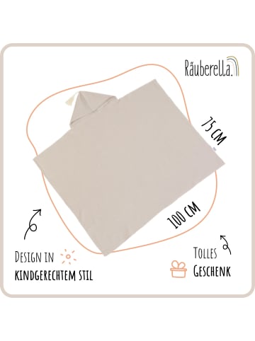 Räuberella Musselin Kapuzenhandtuch in Beige - 75x100cm