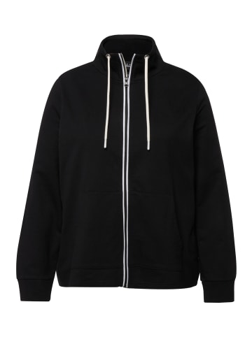 Ulla Popken Sweatjacke in schwarz