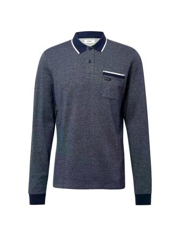 s.Oliver CASUAL Poloshirt in blau-meliert