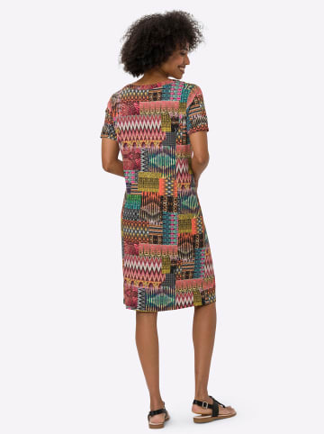 Heine Jersey-Kleid in terra-rot-bedruckt