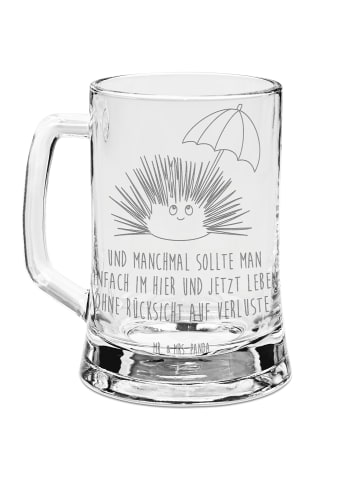 Mr. & Mrs. Panda Bierkrug Seeigel mit Spruch in Transparent