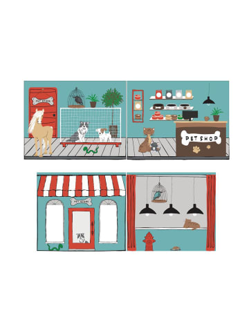 58 aufm Kessel KINDERBETT mit Rutsche Karolina Massivholz Weiß Textilset Pet Shop