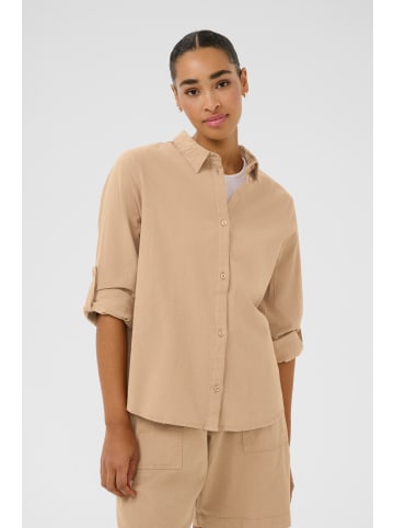 Kaffe Langarm - Hemd KAnaya Regular fit in Classic Sand