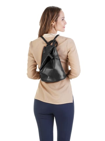 Samantha Look Rucksack echt Leder in schwarz