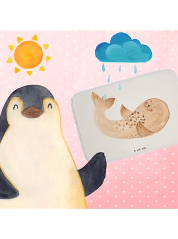 Mr. & Mrs. Panda Badteppich Robbe Liegen ohne Spruch in Weiß