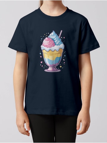 wat? Apparel T-Shirt Eisbecher in Dunkelblau