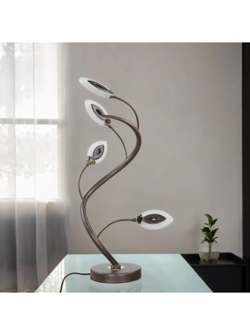 Licht-Erlebnisse Tischlampe EEK F (B)27 x (L)27 x (H)45 cm in Rostbraun GoldRostbraun Gold