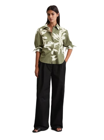 Marc O'Polo Print-Bluse relaxed cropped in Medium Green
