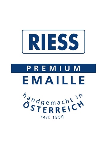 Riess Fleischtopf Smaragd mit Glasdeckel  aus Emaille in Grün
