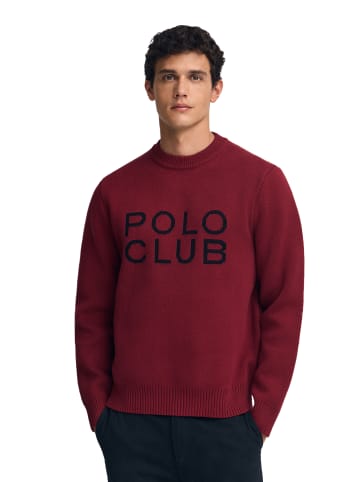 Polo Club Pullover in Granat