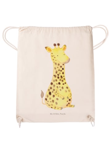 Mr. & Mrs. Panda Turnbeutel Giraffe Zufrieden ohne Spruch in Creme