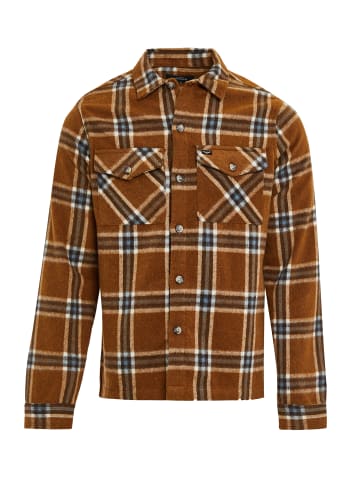Threadbare Langarmhemd THB LUXE Christopher in Camel Check