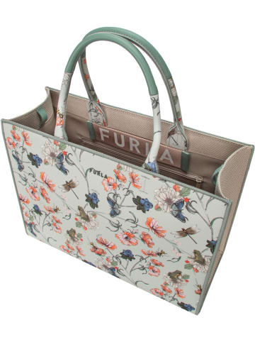 Furla Handtasche Opportunity L Tessuto Canvas Bloom in Toni Cristallo