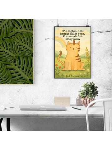 Mr. & Mrs. Panda wanddeko Einhorn Katze Design mit Spruch in Weiß