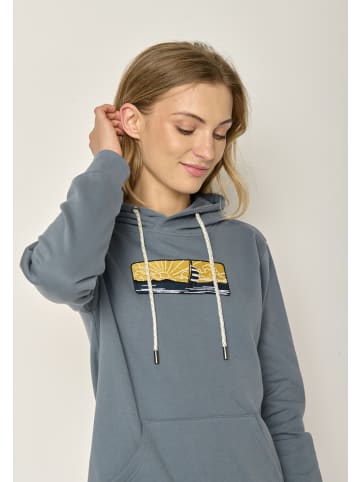 GreenBomb Hoodie Nature Sunset Sail in Altes Blau