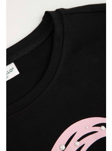 Coccodrillo T-shirt mit kurzen Ärmeln in schwarz