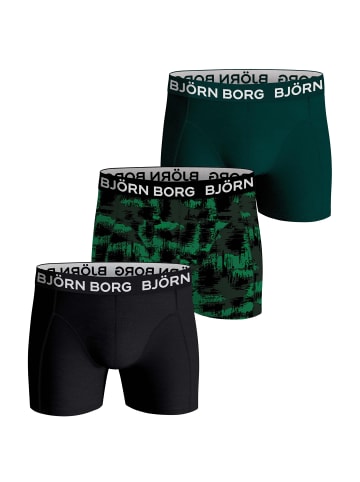 Björn Borg Boxershort 3er Pack in Schwarz/Grün