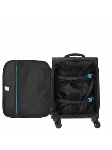 D&N Travel Line 9004 - 4-Rollen-Kabinentrolley S 55 cm (schwarz) in schwarz