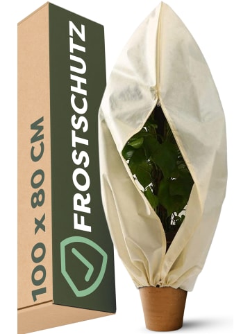 Praknu Winterschutz für Pflanzen 100 x 80 cm - Dickes Material - Waschbar