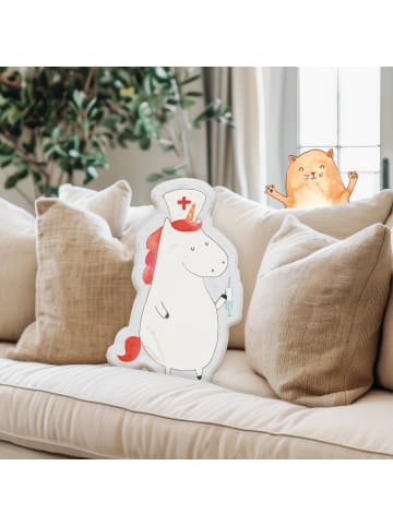 Mr. & Mrs. Panda Kissen Einhorn Krankenschwester ohne Spruch in Weiß