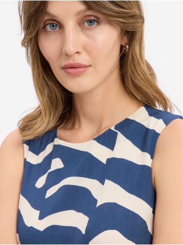 Olsen Kleid in blau beige - 0001