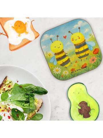 Mr. & Mrs. Panda Tassenuntersetzer Biene Verliebt Design ohne Sp... in Weiß