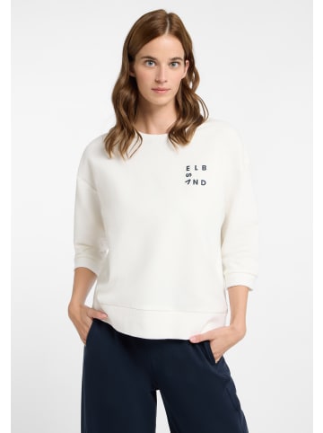 ELBSAND Sweatshirt Parvin in Cloud White + Coldwater