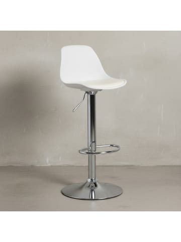 KADIMA DESIGN KORSIKA, Barhocker Kunstleder , Hocker Sitzhocker Tresenhocker, in Weiß