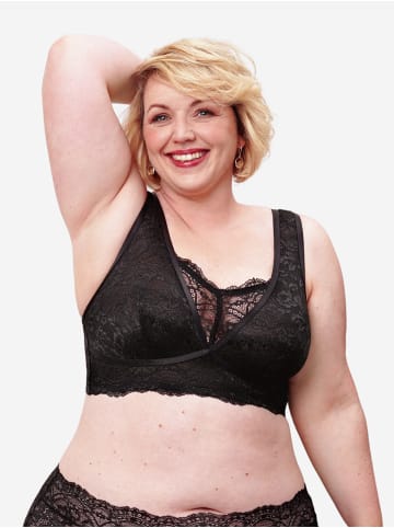 SugarShape Bralette Eliana in black satin