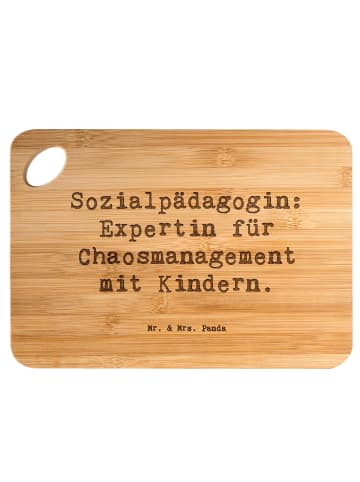 Mr. & Mrs. Panda Holzbrettchen Spruch Sozialpädagogin Chaosmeist... in Braun