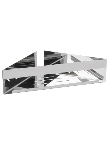 Wenko Eckregal GENOVA in Glänzendes Silber, (B) 36 x (H) 8 x (L) 17 cm