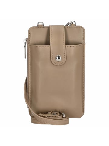 Seidenfelt Medja - Handytasche 18 cm in powder taupe