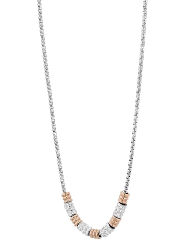 Adeliás Damen Halskette – Venezianerkette aus Edelstahl mit Perle 45 cm in silber