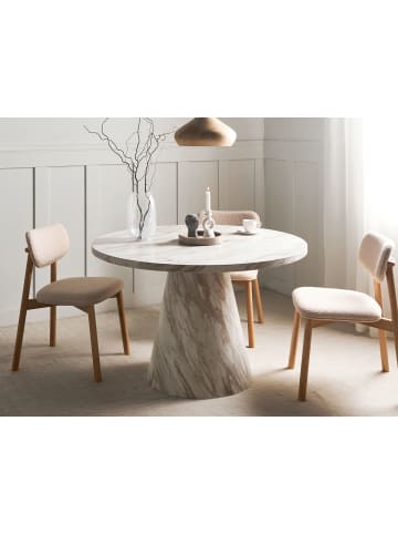 Beliani Esszimmertisch MERE in Weiß - (W) 120 x (H) 74 x (L) 120 cm