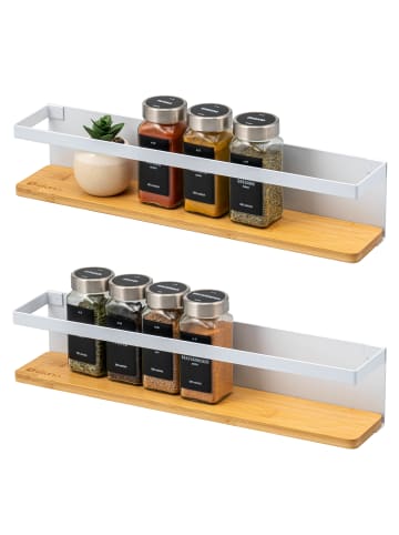 eluno Gewürzregale 2er Set ca. 38 x 8 x 6,5 cm (B/H/T)