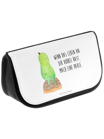 Mr. & Mrs. Panda Beauty Bag Schildkröte Pause mit Spruch in Weiß