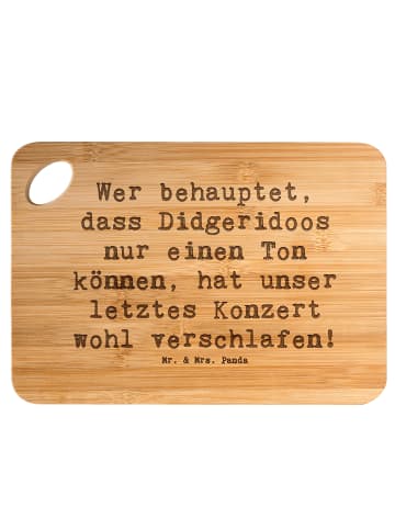 Mr. & Mrs. Panda Holzbrett Spruch Didgeridoo Konzert mit Spruch in Braun