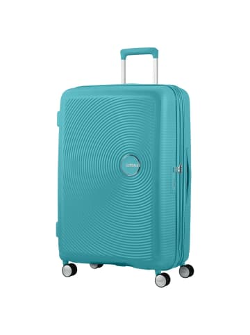 American Tourister Soundbox - 4-Rollen-Trolley 77 cm erw. (gelb) in turquoise tonic