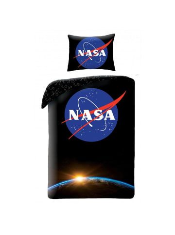 Nasa NASA Bettwäsche Set aus Baumwolle Bettdeckenbezug 140 × 200 cm mit in Schwarz