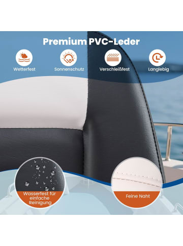 COSTWAY Bootssitz 2er Set klappbar in Grau