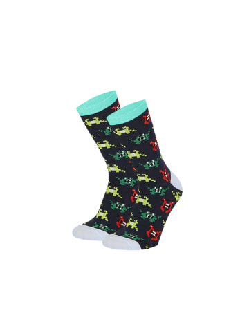 Yuhu Jungen Socken 5er Pack Gaming Design Kindersocken in Schwarz