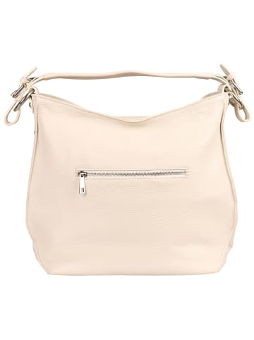 Florence Leder Schultertasche Florence Tasche beige ca. 38cm