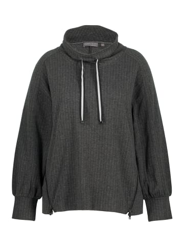 Ulla Popken Sweatshirt in dunkelgrau melange