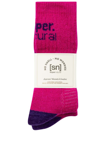 super.natural Alpaka Socken in fuchsia